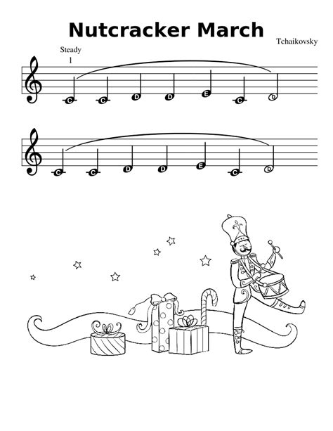 Nutcracker March - Tchaikovsky - Easy Piano Sheet music for Piano (Solo) | Musescore.com