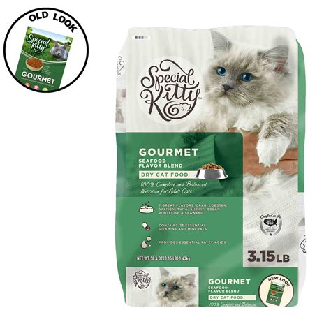 Special Kitty Gourmet Formula Dry Cat Food, Seafood Flavor Blend, 3.15 ...