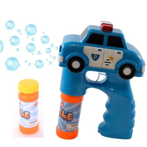 Police Car Bubble Shooter Gun With Sirens And Music - 2 Bubble - Walmart.com