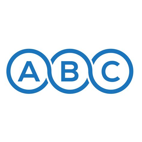 ABC letter logo design on white background. ABC creative initials letter logo concept. ABC ...