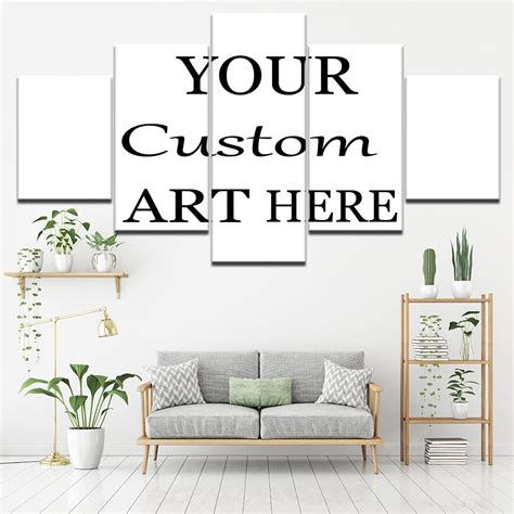 5 Piece Framed Custom Canvas Personalized Prints – Buy Canvas Wall Art Online - FabTastic.Co