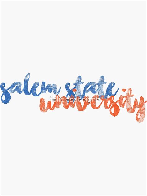 "Salem State University" Sticker by feliciasdesigns | Redbubble