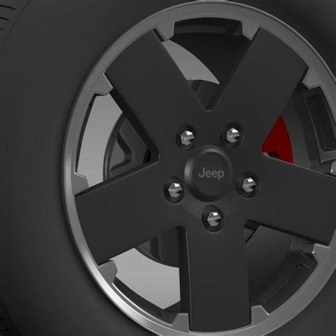 Jeep Wrangler Black Wheel - 3D Model by Creative Idea Studio