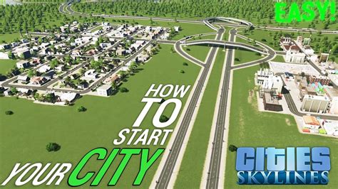 How to START your CITY! - Easy Road Layout/Tutorial [ENGLISH/GERMAN] | Cities: Skylines - YouTube