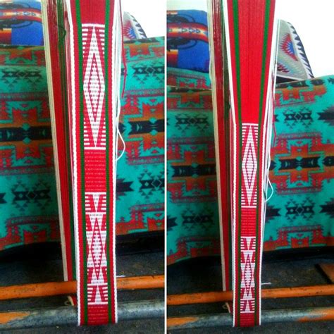 Red, Green, and White custom Navajo Sash Belt | Woven rug, Navajo rugs, Navajo