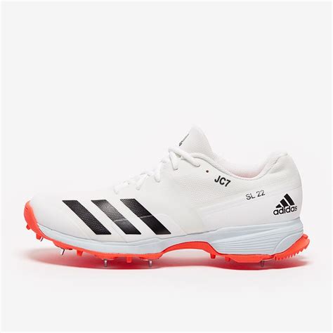 adidas 22YDS Cricket Spikes - White/ Red - Mens Shoes