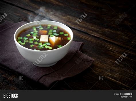 Miso Soup Bowl On Dark Image & Photo (Free Trial) | Bigstock