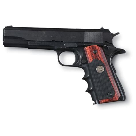 Pachmayr Colt 1911 Grips, Rosewood / Rubber - 55613, Grips at Sportsman ...