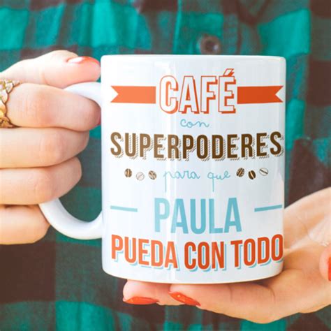 Taza personalizada "Café con superpoderes"
