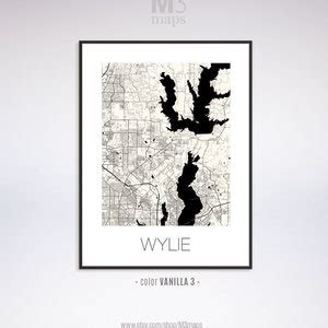 Wylie Texas Wylie TX Map Wylie Map Wylie Print Wylie - Etsy