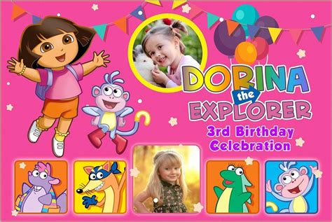 Free Dora The Explorer Invitation Template - Resume Example Gallery