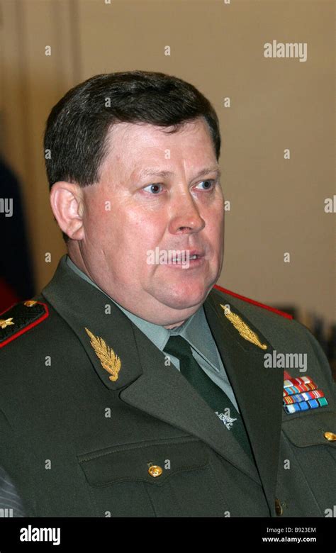 Army General Nikolai Abroskin chief of Federal Special Purpose Construction Service during a ...