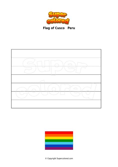 Coloring page Flag of Cusco Peru - Supercolored.com