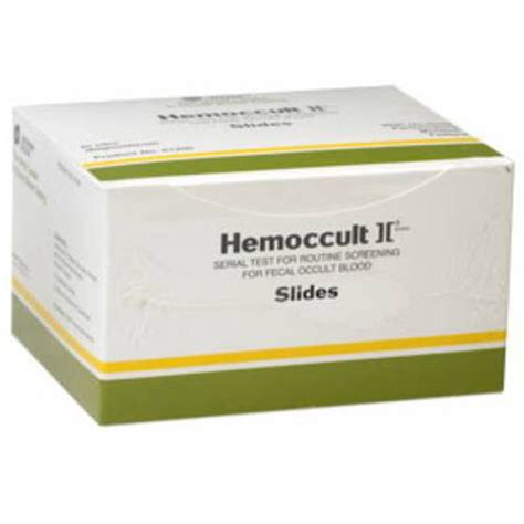 Hemoccult II® Rapid Diagnostic Test Kit, Triple Slides, 34 Hemoccult II ...