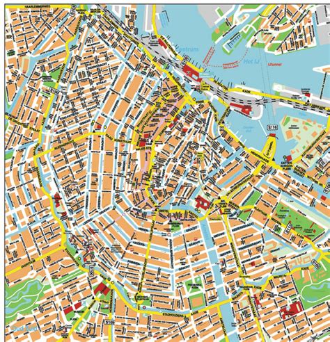 Amsterdam City Tourist Map - Amsterdam • mappery