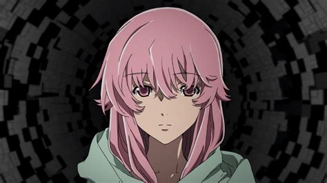 Mirai Nikki, Gasai Yuno, anime, anime girls, dark, hoods HD Wallpaper