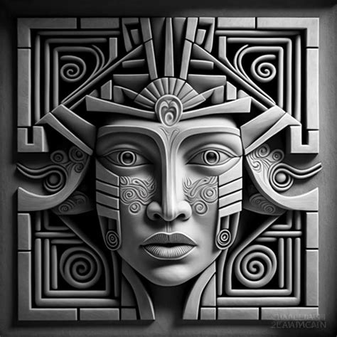 Drawer Design, Chad, Aztec, Masks, Face Masks