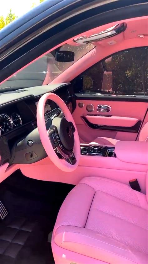 Kylie Jenner pink interior leather rolls royce car | Pink car, Pink car ...