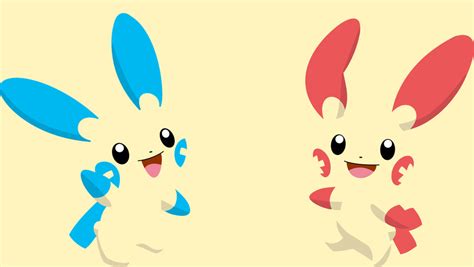 Minun and Plusle Wallpaper by Pennymester on DeviantArt