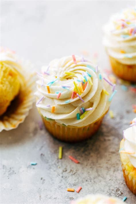 Birthday Cupcakes with Homemade Sprinkles - Butternut Bakery