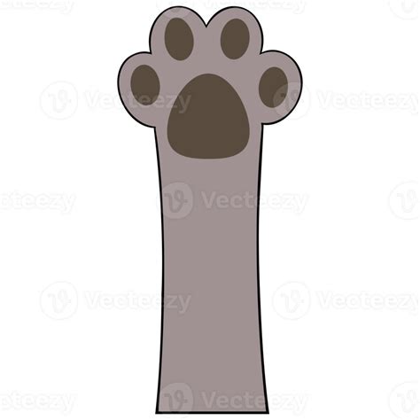 Cat leg clipart icon flat design on transparent background, animal isolated clipping path ...