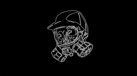 HD wallpaper: hazzard logo, minimalism, skull, gas masks, biohazard ...