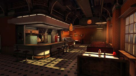 Diner, Saimon Ma | Alien concept art, Diner, Environment props