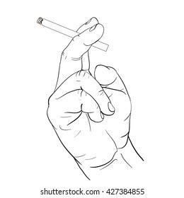 Hand Holding Cigarette Drawing / Cigarette realistic picsart smoke file ...