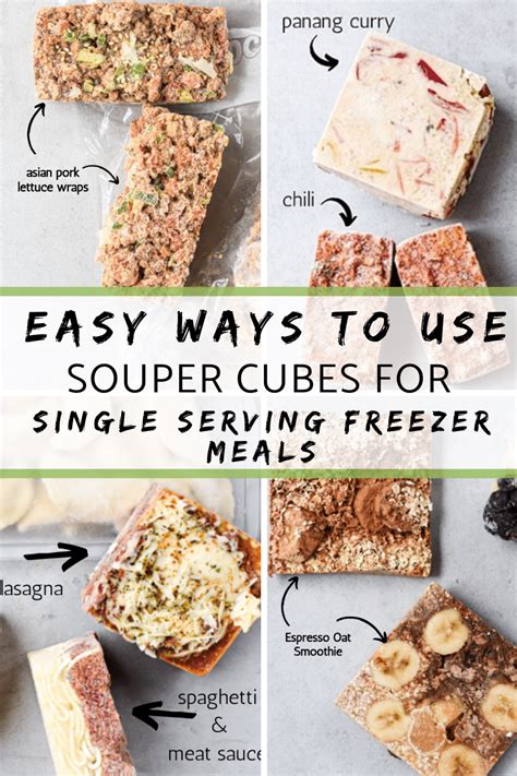 Easy ways to use Souper Cubes for Single Serving Freezer Meals! | Freezer meals, Freezer meal ...