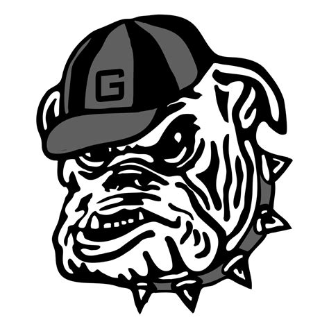 Georgia Bulldogs Logo Black and White (1) – Brands Logos