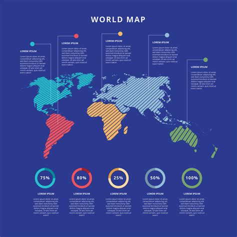 World Map With Infographic Vector Free Vector In Enca - vrogue.co