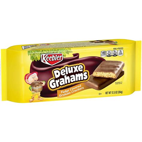 Keebler Cookies, Deluxe Grahams, Fudge Covered Graham Crackers, 12.5 oz Tray - Walmart.com