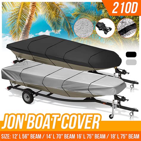 Jon Boat Cover- Waterproof Trailerable Jon Boat Cover Fits Jon Boat ...