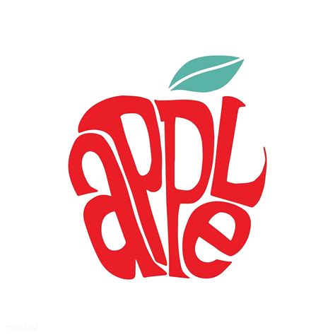 Apple word typography design illustration | free image by rawpixel.com / busbus | Typography ...