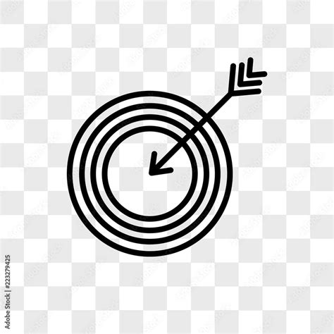 Bullseye vector icon isolated on transparent background, Bullseye logo ...