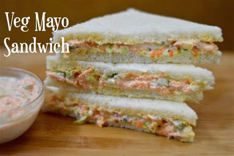 Veg Mayonnaise Sandwich |Kids Lunchbox Recipe - Indian Veggie Delight