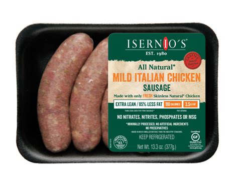 Mild Italian Chicken Sausage - Isernio's Premium