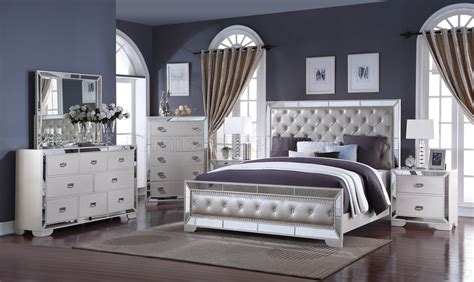 Gloria 6Pc Bedroom Set in Ivory w/Options