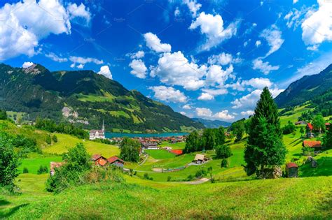 Swiss village lungern switzerland featuring lungern, lake lungern, and ...