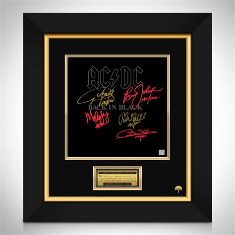 AC/DC - Back in Black Limited Signature Edition LP Cover Custom Frame | RARE-T