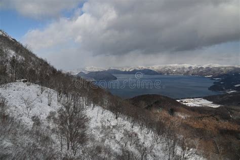 Lake Toya during Winter Season Stock Image - Image of sapporo, cable ...