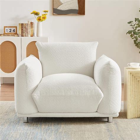 Holaki Comfy Fuzzy Arm Fluffy Oversize Accent Chair for Apartment ...