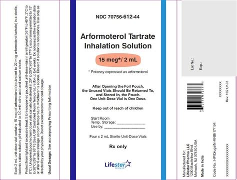 Arformoterol Inhalation Solution: Package Insert / Prescribing ...