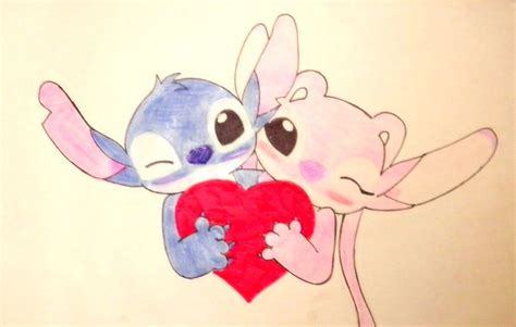 Stitch y angel love | Stitch drawing, Lilo and stitch drawings, Stitch and angel