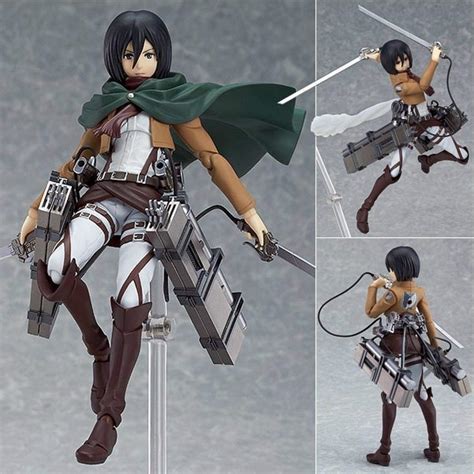 Buy Attack On Titan Figma Mikasa Ackerman Anime Figures Garage Kit ...