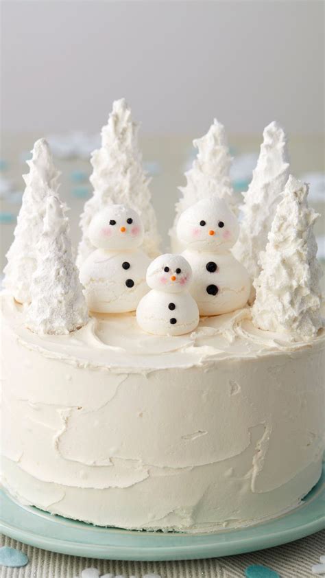 Snowman Cake Recipe | Winter cake, Snowman cake, Christmas cake