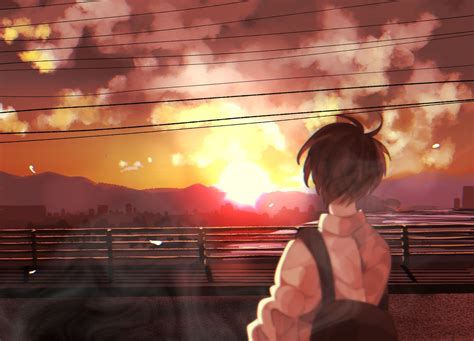 Anime Boy Sunset Wallpapers - Wallpaper Cave