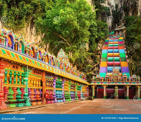 Colorful Stairs of Batu Caves. Malaysia Stock Photo - Image of religion ...