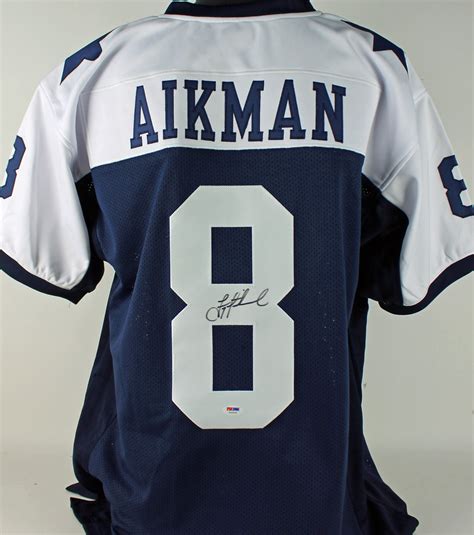 Cowboys Troy Aikman Authentic Signed Blue Jersey Autographed PSA/DNA | eBay