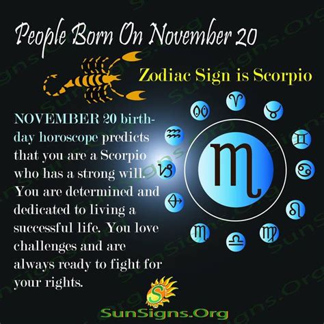 November 20 Birthday Horoscope Personality: | November 20 zodiac ...